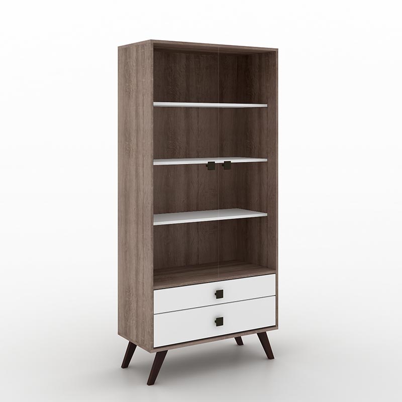 LIBRERO SENA RUSTICO/BLANCO