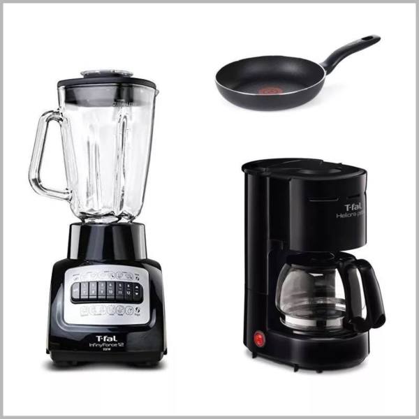 Paquete Licuadora Mas Sarten Mas Cafetera T Fal PAQLN8028CM