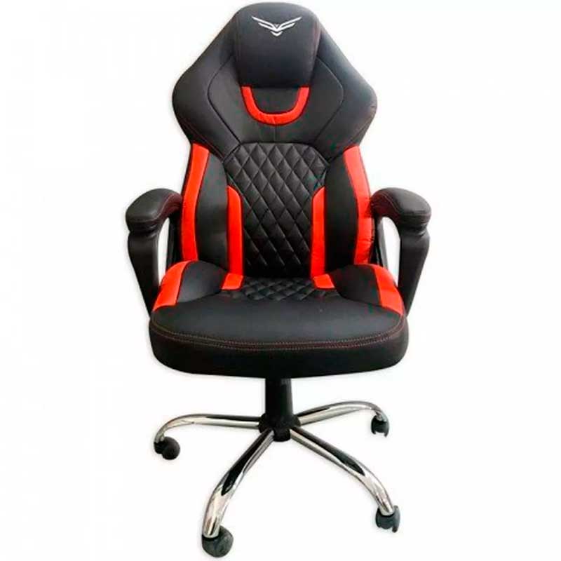 Silla Gamer NACEB TANK Piel Sintetica Negro-Rojo NA-0913 