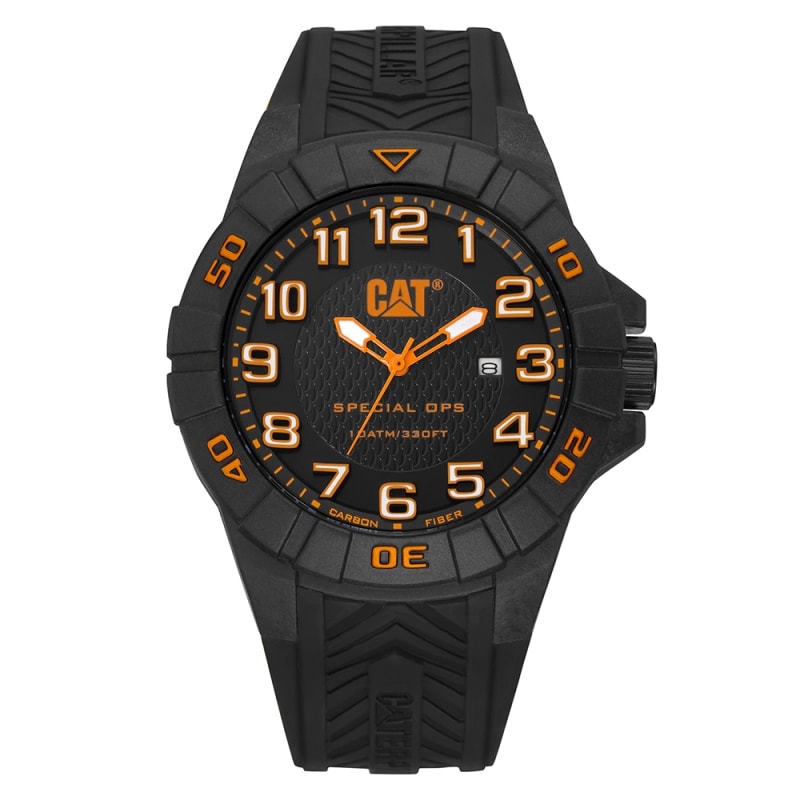 Reloj CAT para Caballero Negro caja de 45.5 mm