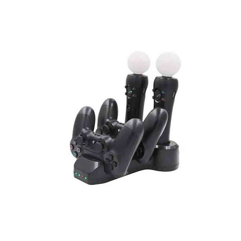 Ps4 Base Dual Cargadora + Cargador Move Vr Para Playstation 4