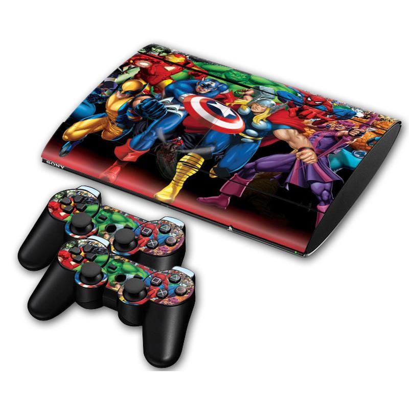 PS3 Super Slim 4000 Skin Estampas (Superheroes)