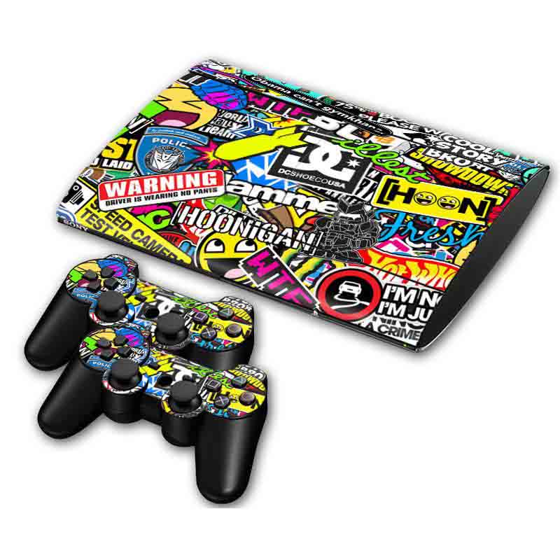 PS3 Super Slim 4000 Skin Estampas (Juego Palabra)