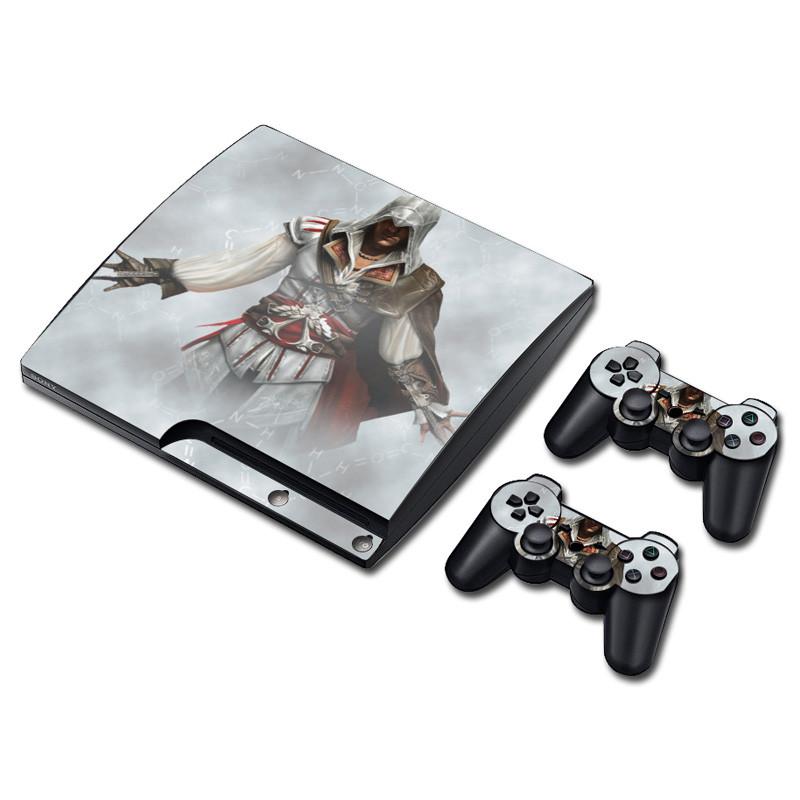 PS3 Slim Skin Estampas Para PlayStation 3 Slim (Assassins Creed Blanco)
