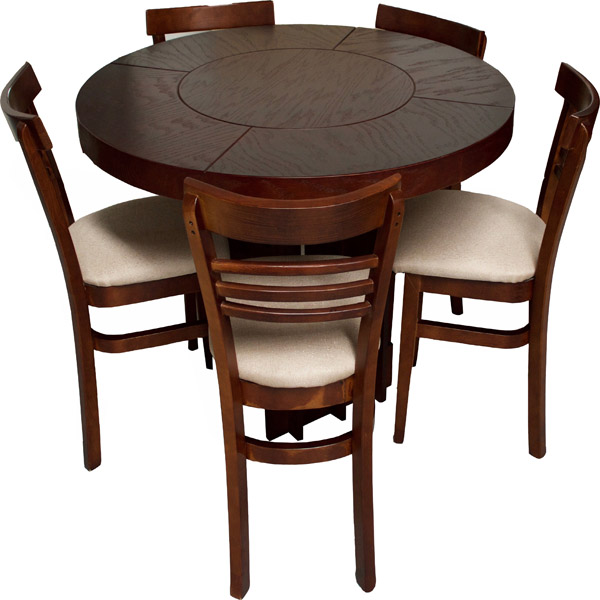 Comedor Evok - Chapa encino, 5 sillas