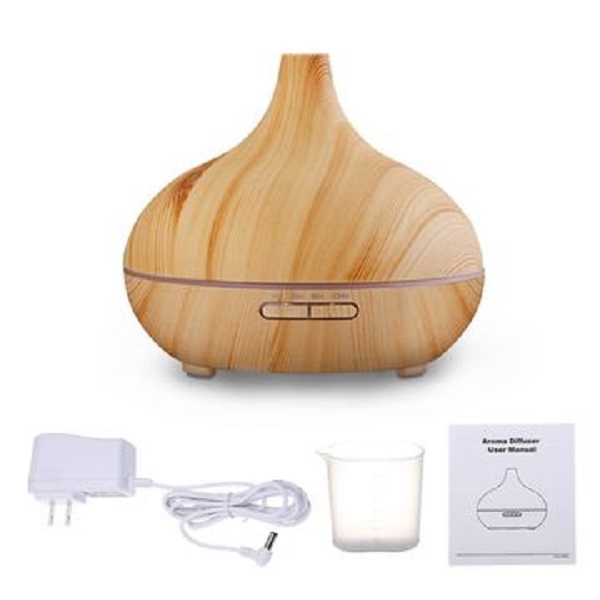 Humificador o Difusor  bambú Gadgets & Fun  con luz led para aceites esenciales o aroma terapia 500 ml