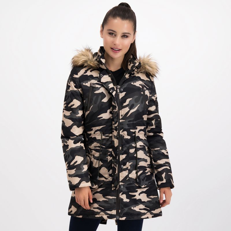 Chamarra Militar con gorro 