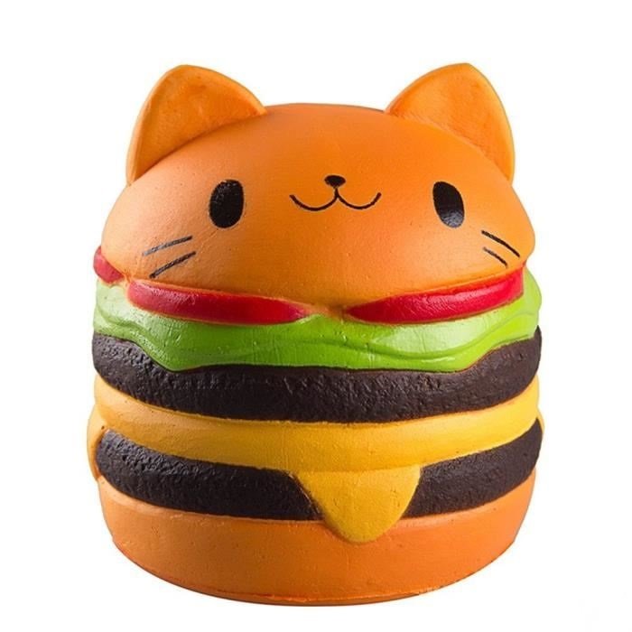 Squishy hamburguesa gatito Muñeco apachurrable anti estres