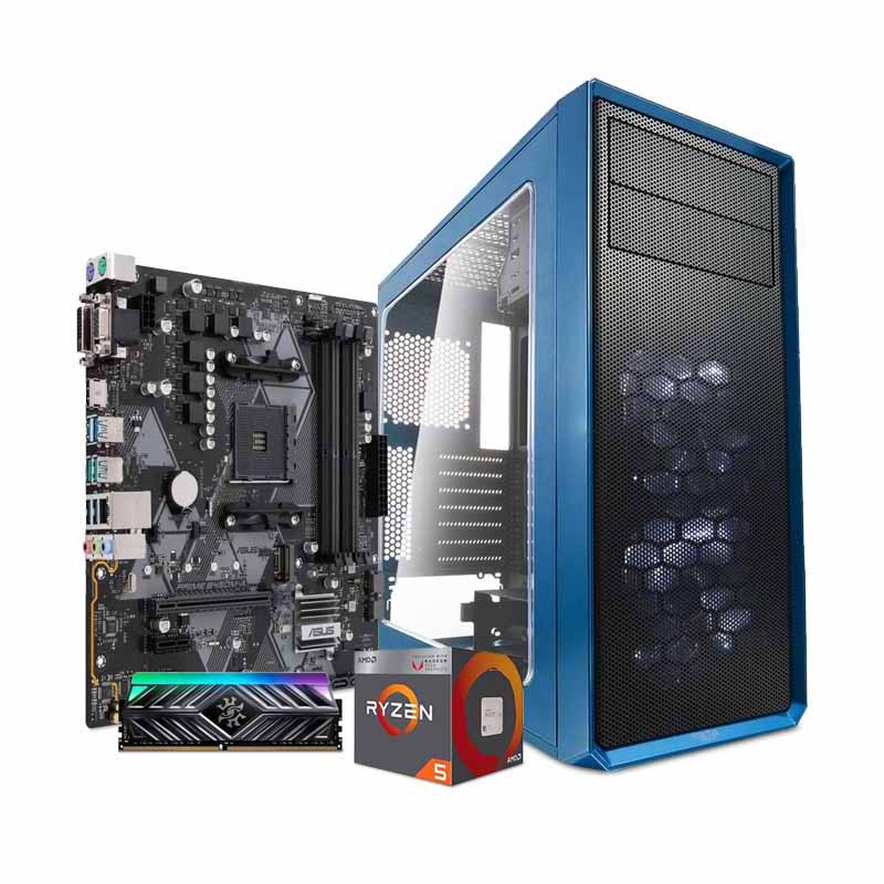 Computadora Pc Cpu Gamer Amd Ryzen 5 2400g Vega 8gb Rgb 1tb
