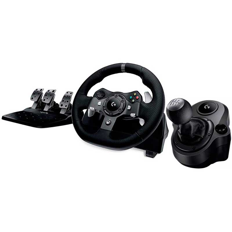 KIT Volante LOGITECH G920 Palanca Pedales Xbox Series X|S Xbox One PC 