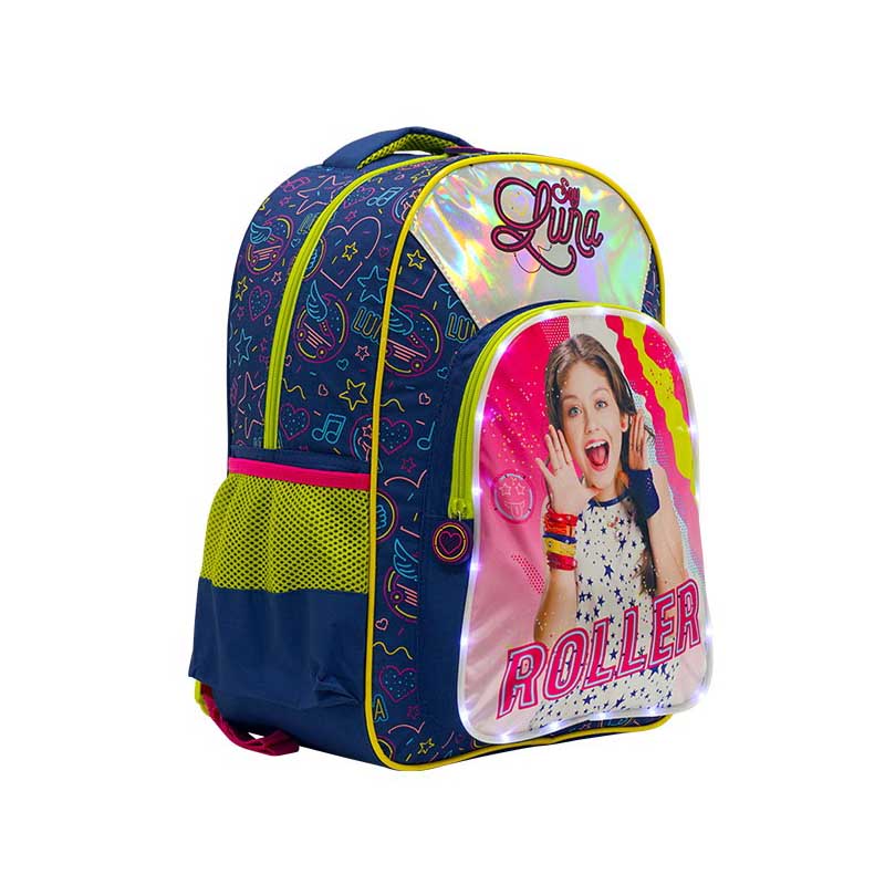 Mochila Escolar ATM PACKS, Soy Luna 0190-Azul con Rosa