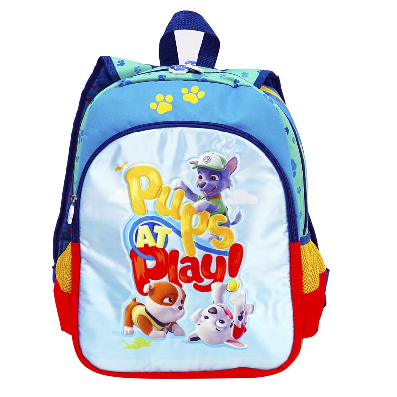 Mochila Escolar Atm Packs, Paw Patrol 1105-Naranja Con Azul