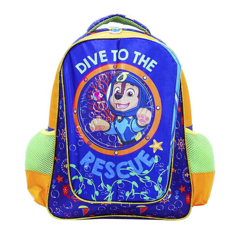 Mochila Escolar ATM PACKS, Paw Patrol 1101-Azul con Verde