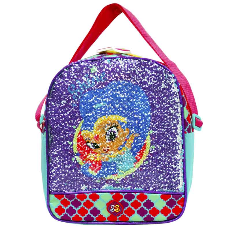 Lonchera Escolar ATM PACKS, Shimmer & Shine 5328-Verde con Rosa