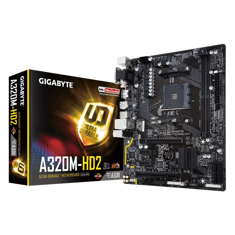 Tarjeta Madre GIGABYTE GA-A320M-HD2 2xDDR4 PCI-E USB3 Socket AM4