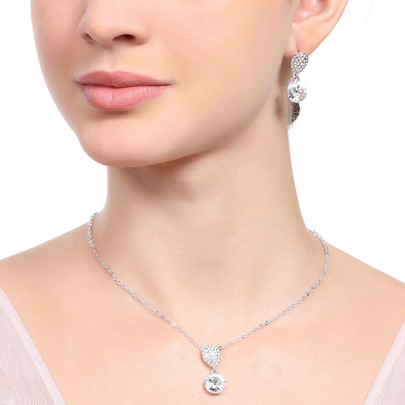 Juego de aretes y collar Ilusion Cristal Sun