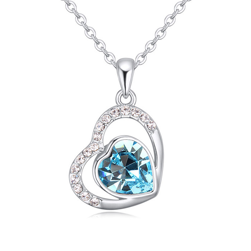 Dije Con Cadena Olimpia On Blue, Amor De Cristal