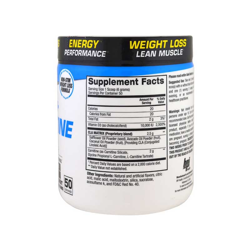 Suplemento Bpi Sports, Cla + Carnitina, Ponche De Frutas , 320 G