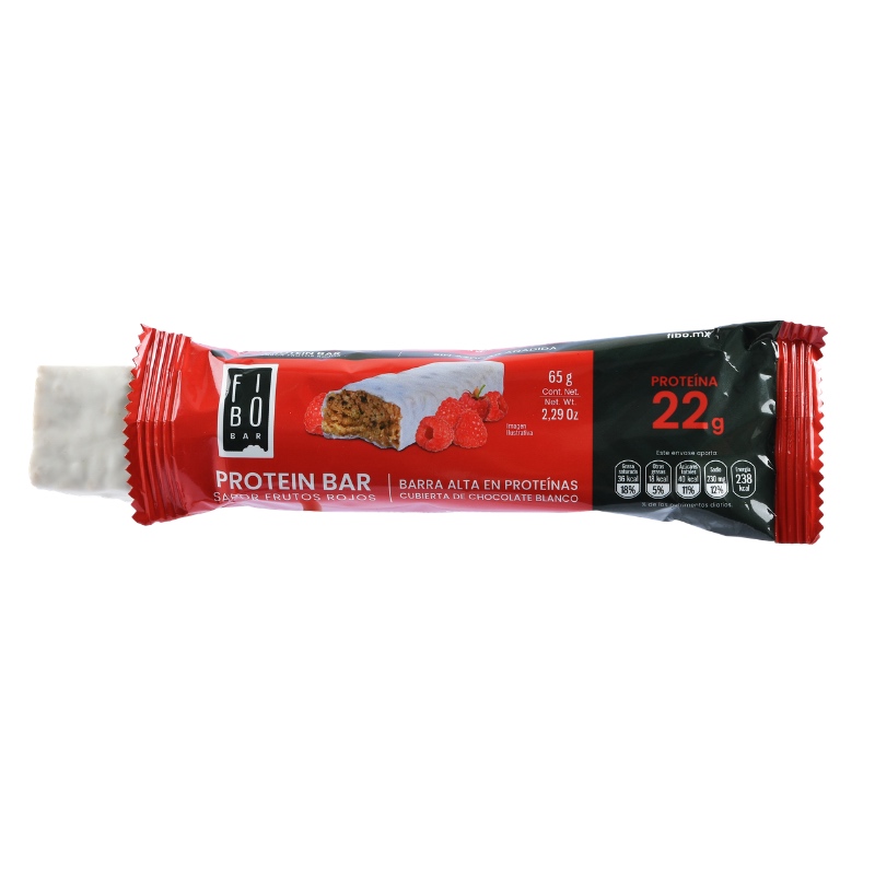 Barra De Proteína 65 Gr (2 Cajas, 12 Barras) - Sabor Frutos rojos