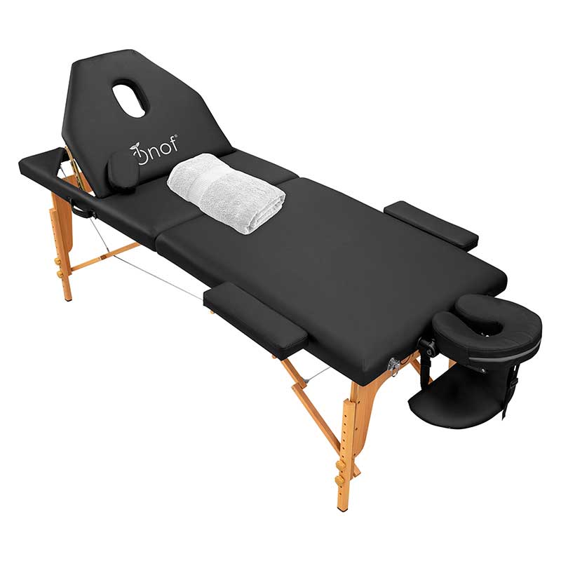 Cama De Masaje Portátil Onof Plegable Con Estuche - Negro