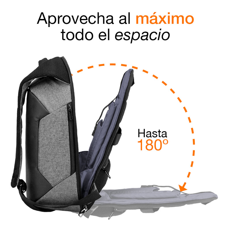 Redlemon Mochila Antirrobo Impermeable para Laptop, con Puerto USB para Power Bank y Audífonos, Cierre de Protección y más