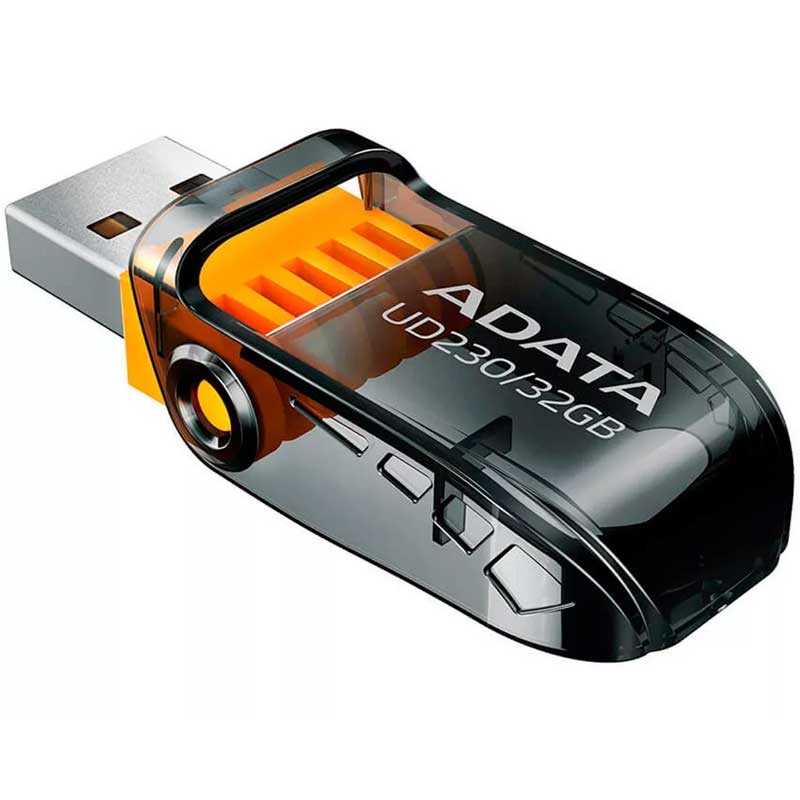 Memoria USB 32GB ADATA UD230 2.0 Retractil Flash Drive AUD230-32G-RBK