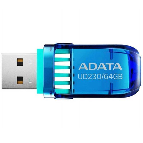 Memoria USB 64GB ADATA UD230 2.0 Retractil Flash Drive AUD230-64G-RBL