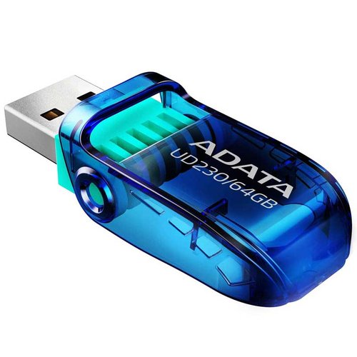 Memoria USB 64GB ADATA UD230 2.0 Retractil Flash Drive AUD230-64G-RBL