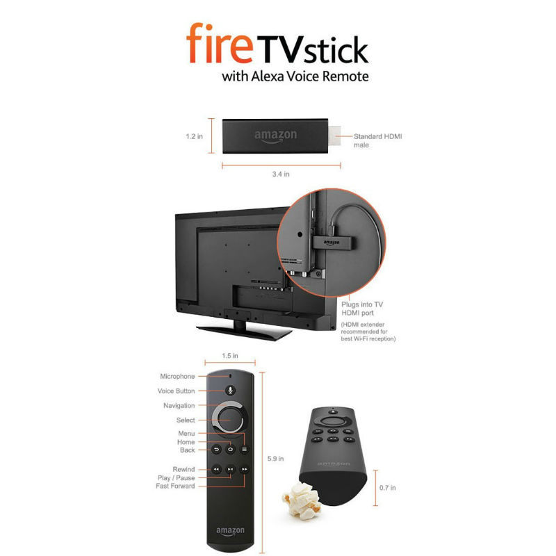 Reproductor Multimedia Fire Tv Stick Control Remoto