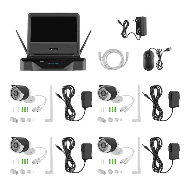 DVR inalámbrico con 4 cámaras y monitoreo por internet