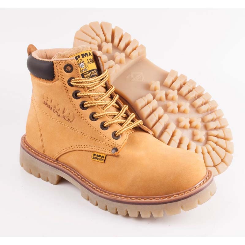 Botas Hombre Pma Industriales Seguridad Nobuck Miel C/Casquillo