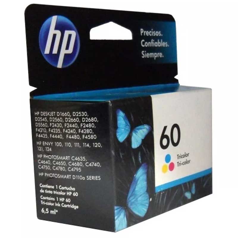  Cartucho Hp 60 Tricolor Para Deskjet D2545 Cc643wl Original