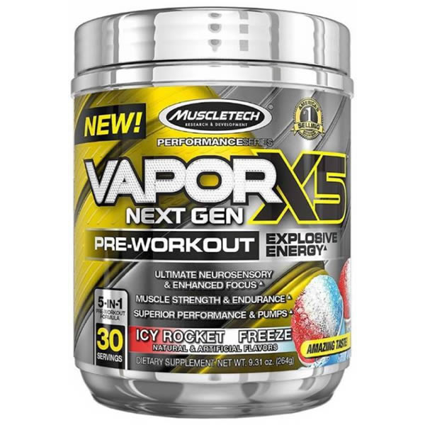 Pre Entreno Muscletech Vapor X5 Next Gen 30 Servicios-Naranja Mango