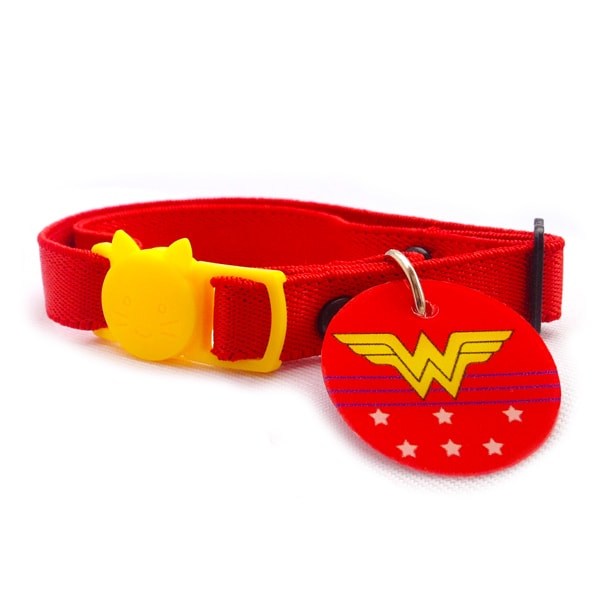 Collar Para Gato Color Rojo Con Medalla De Identificaci?n Y Broche Breakaway En Forma De Gato. Marca Nyucat
