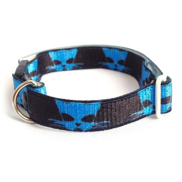 Collar Para Gato Con Dise?o En Negro De El?stico Y Broche De Seguridad Breakaway. Marca Nyucat
