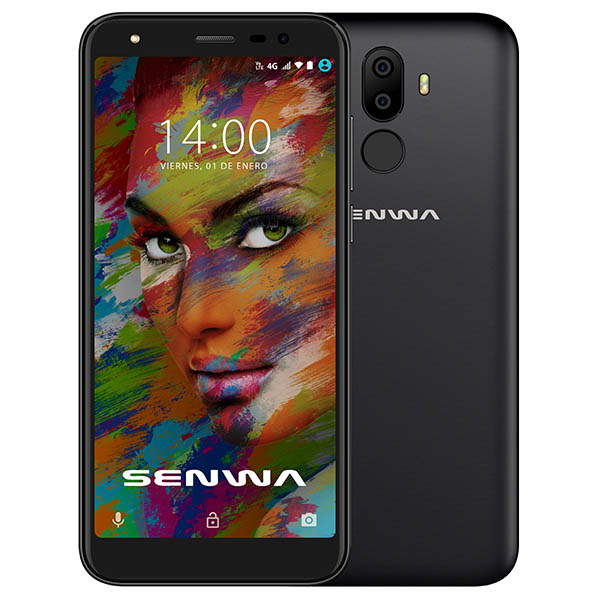 Celular SENWA LTE LS5518H SPARKLY Color NEGRO Telcel, mas audifonos inalambricos de regalo