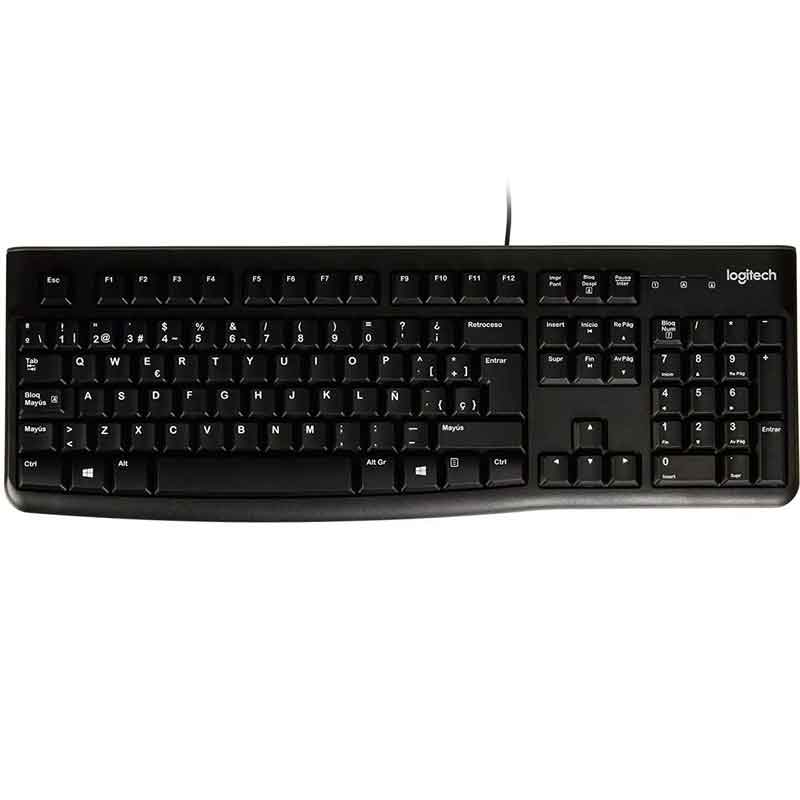 Teclado LOGITECH K120 USB plug and play Espa ol Negro 920 004422