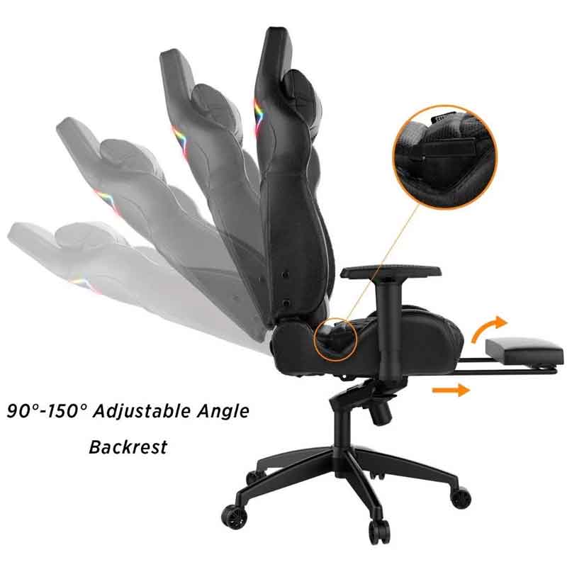 Silla Gamer GAMDIAS ACHILLES P1 L RGB Tipo Cuero 150 Kg