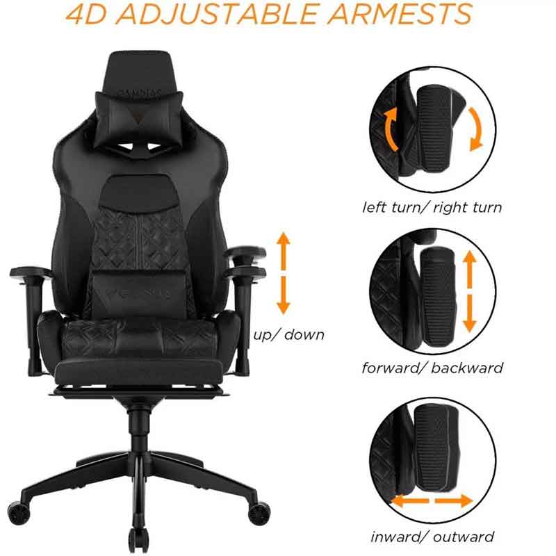 Silla Gamer GAMDIAS ACHILLES P1 L RGB Tipo Cuero 150 Kg