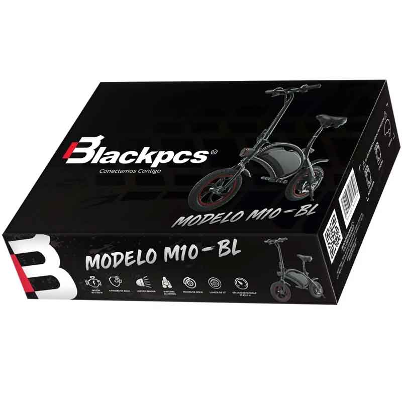 Bicicleta Electrica Blackpcs M10-bl Fibra De Carbon 300w