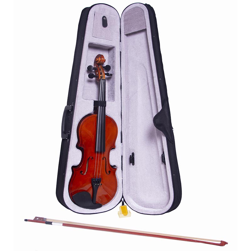 Violin Acustico 4/4 Profesional Madera Fina Cafe con Estuche Brea