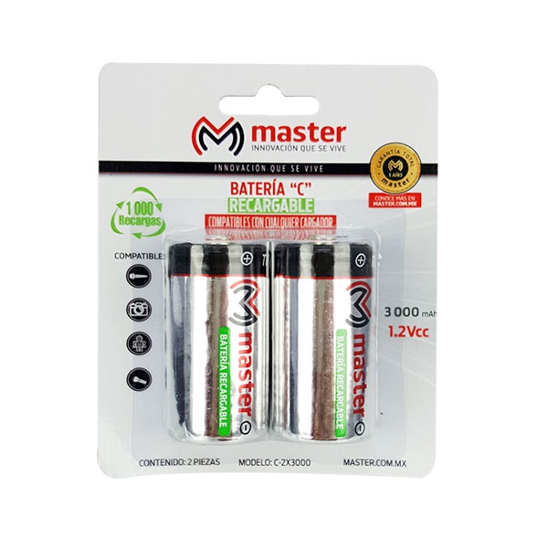 Baterias Recargables Master 2 Tipo C