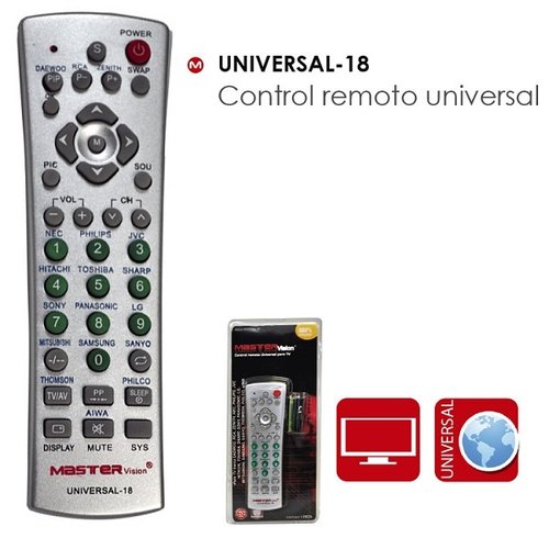 Control remoto Universal Master 18 Marcas