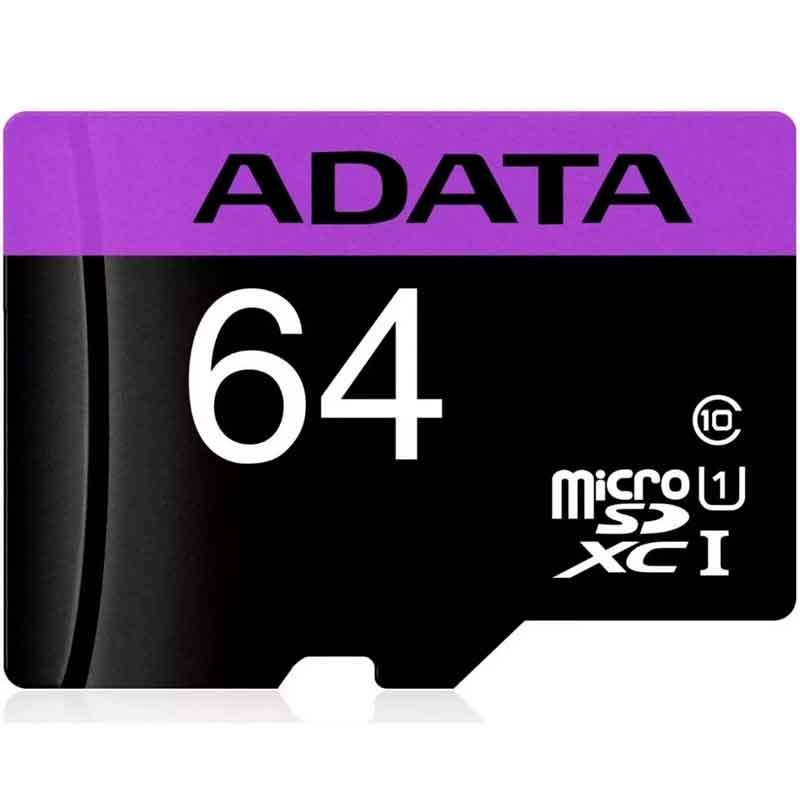 Paquete 10 Micro SD 64GB ADATA Clase 10 Video Full HD AUSDX64GUICL10-RA1 