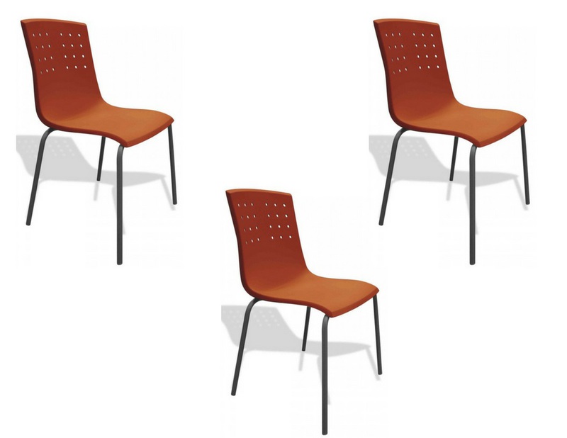 Set De 3 Sillas Stilisima Naranja Nuuk Concept