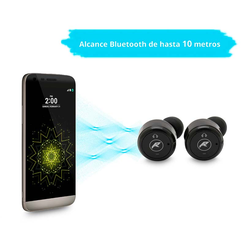 Redlemon Audífonos y Manos Libres Bluetooth Mini Dual con Power Bank
