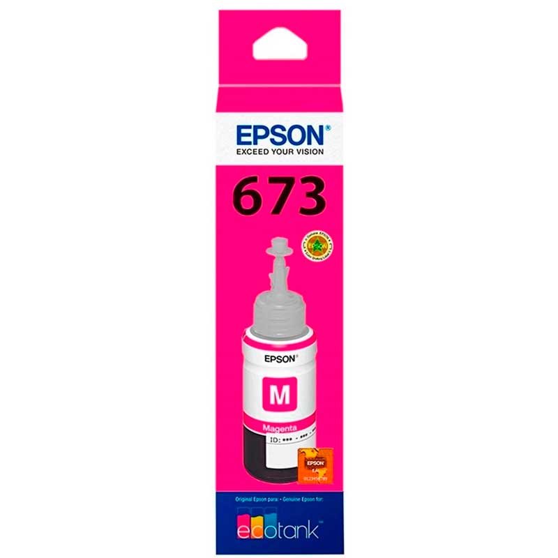 Botella De Tinta Epson T673 L800 L805 L810 L850 L1800 Magenta T673320-AL