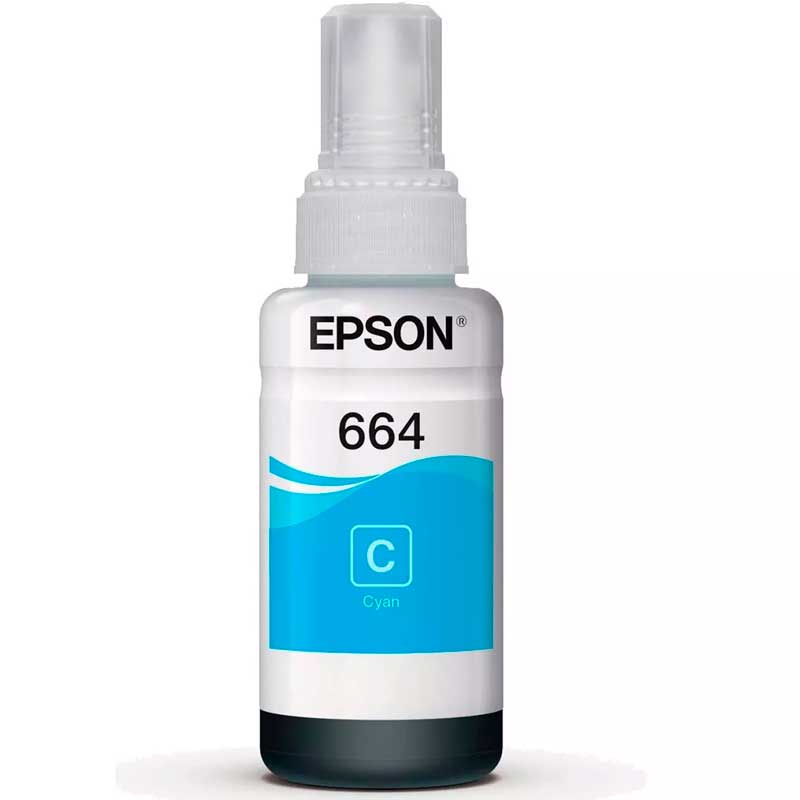 Botella De Tinta Epson T664 L310 L380 L575 Cyan T664220-AL