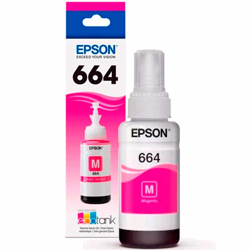 Botella De Tinta Epson T664 L310 L380 L575 Magenta T664320-AL