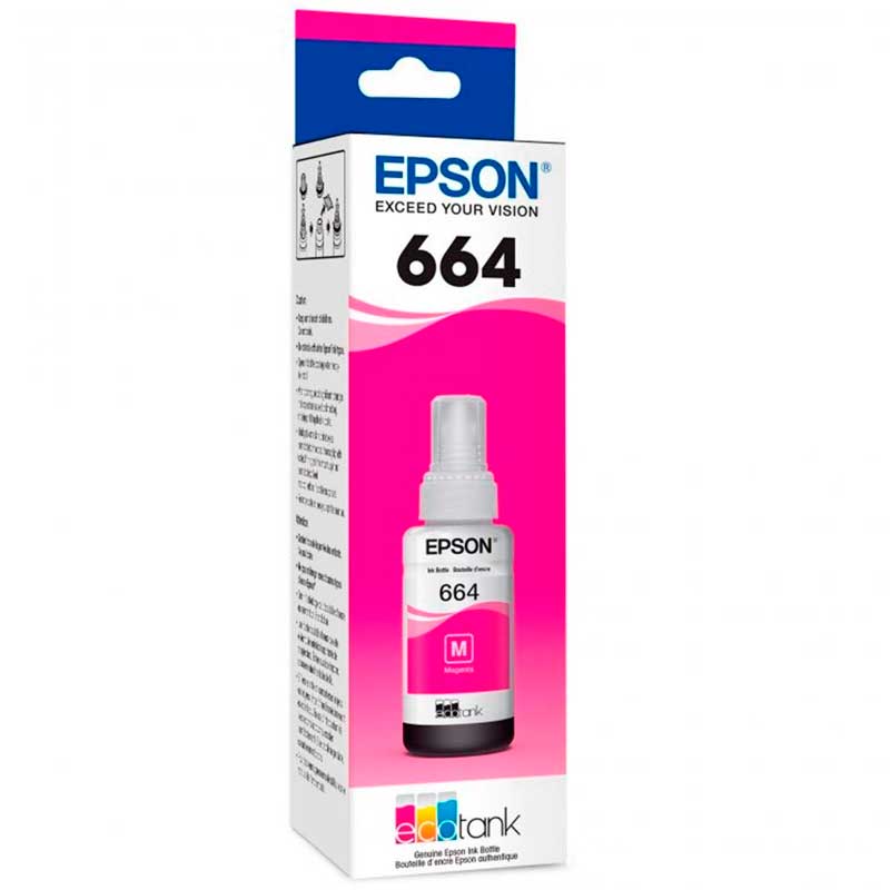 Botella De Tinta Epson T664 L310 L380 L575 Magenta T664320-AL